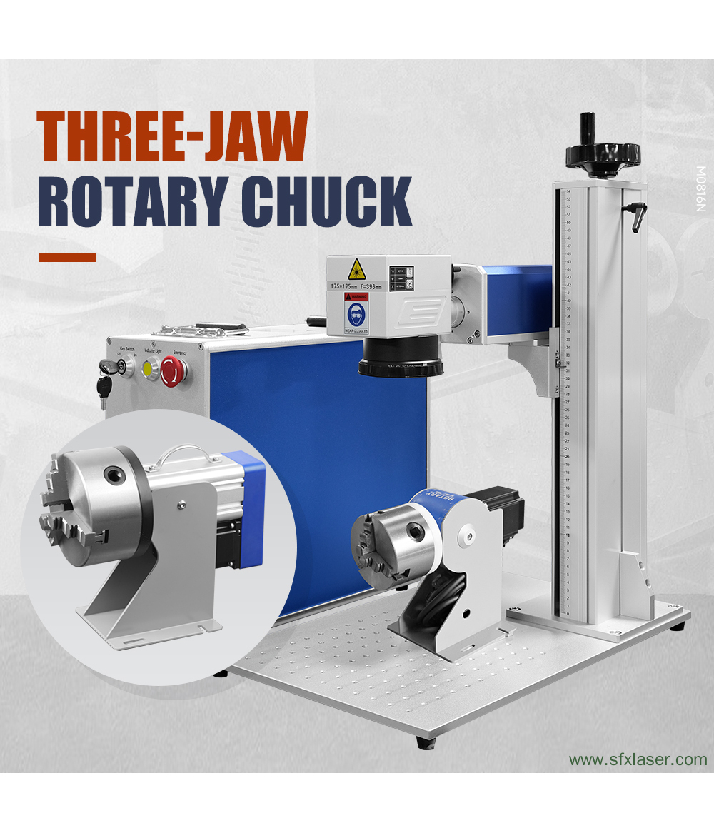 SFX D69 D80 D100 D125 Three-Jaw Rotary Chuck Rotary Axis for Fiber Laser Marking Machine SFX D69 D80 D100 D125 Three-Jaw Rotary Chuck Rotary Axis for Fiber Laser Marking Machine